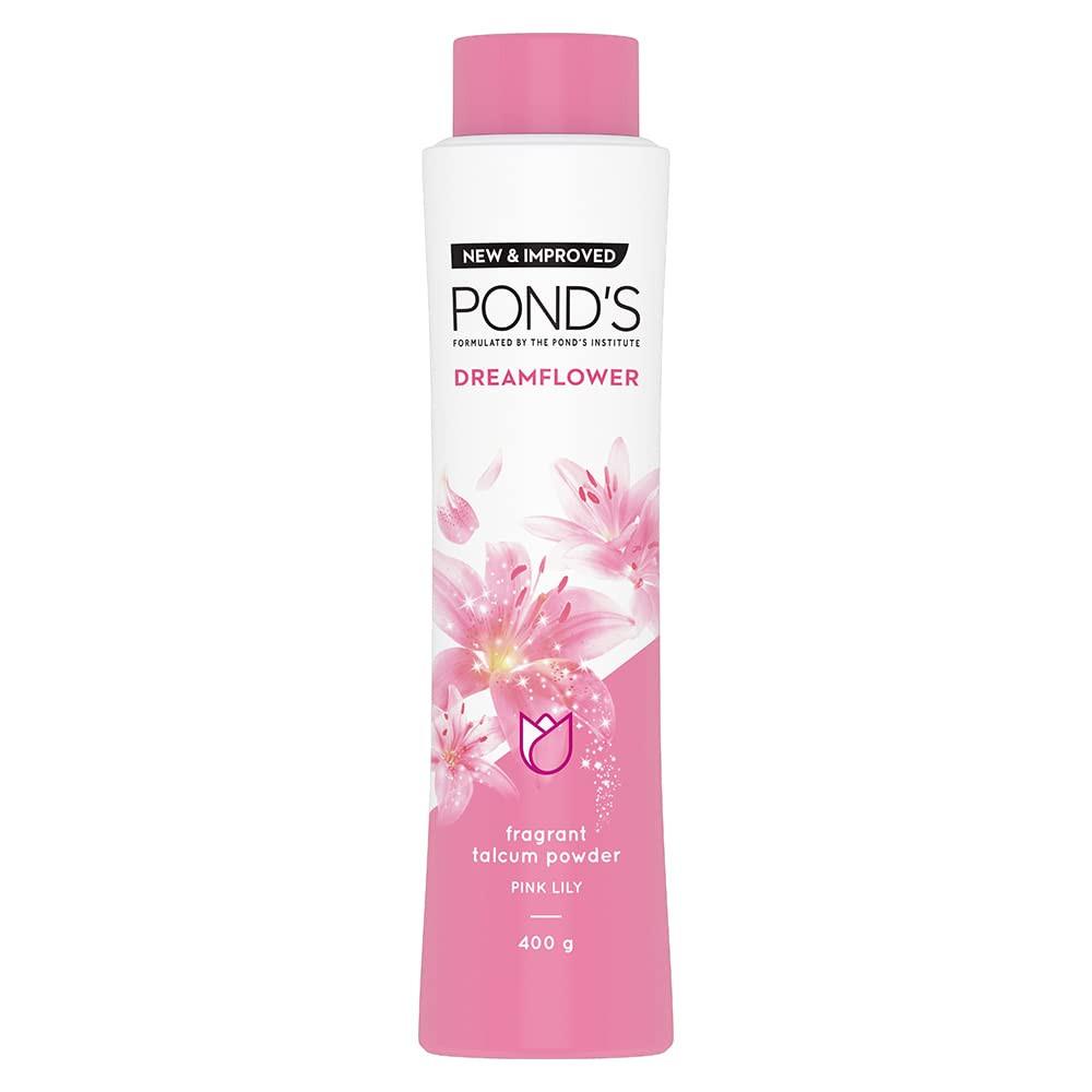 POND'S Dreamflower Fragrant Talcum Powder, Pink Lily, Pack Of 400 G VT