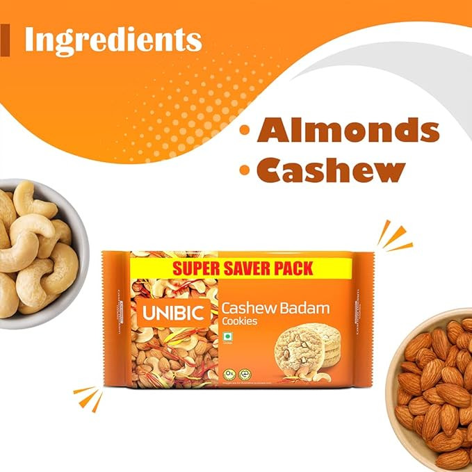 UNIBIC FOODS Cashew Badam Cookies, 100 g