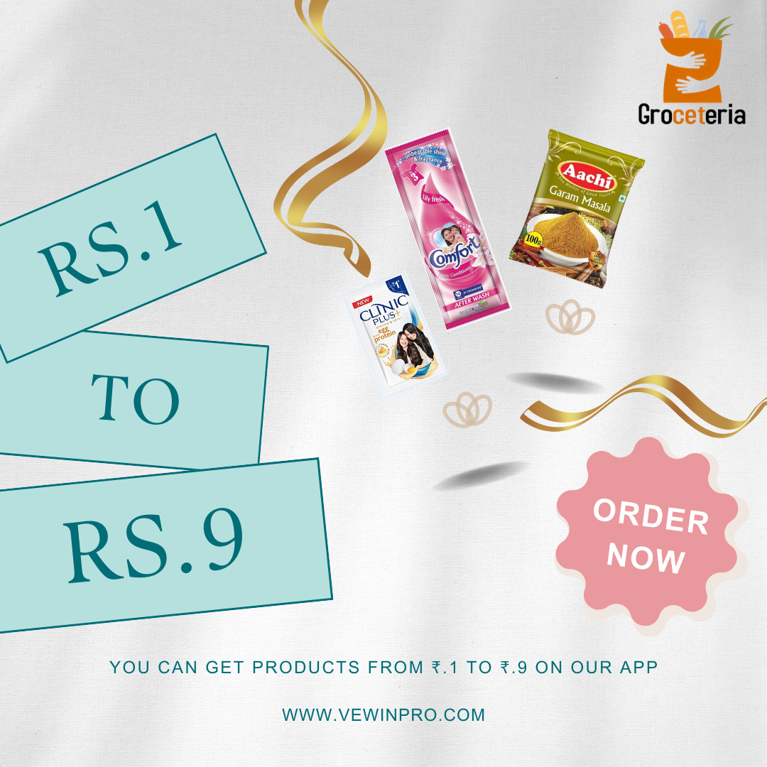 1 TO 9 RUPEES PRODUCTS RANGING